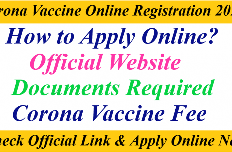 Conona Vaccine Online Registration 2021 for 3rd phase above 18 years old process fee